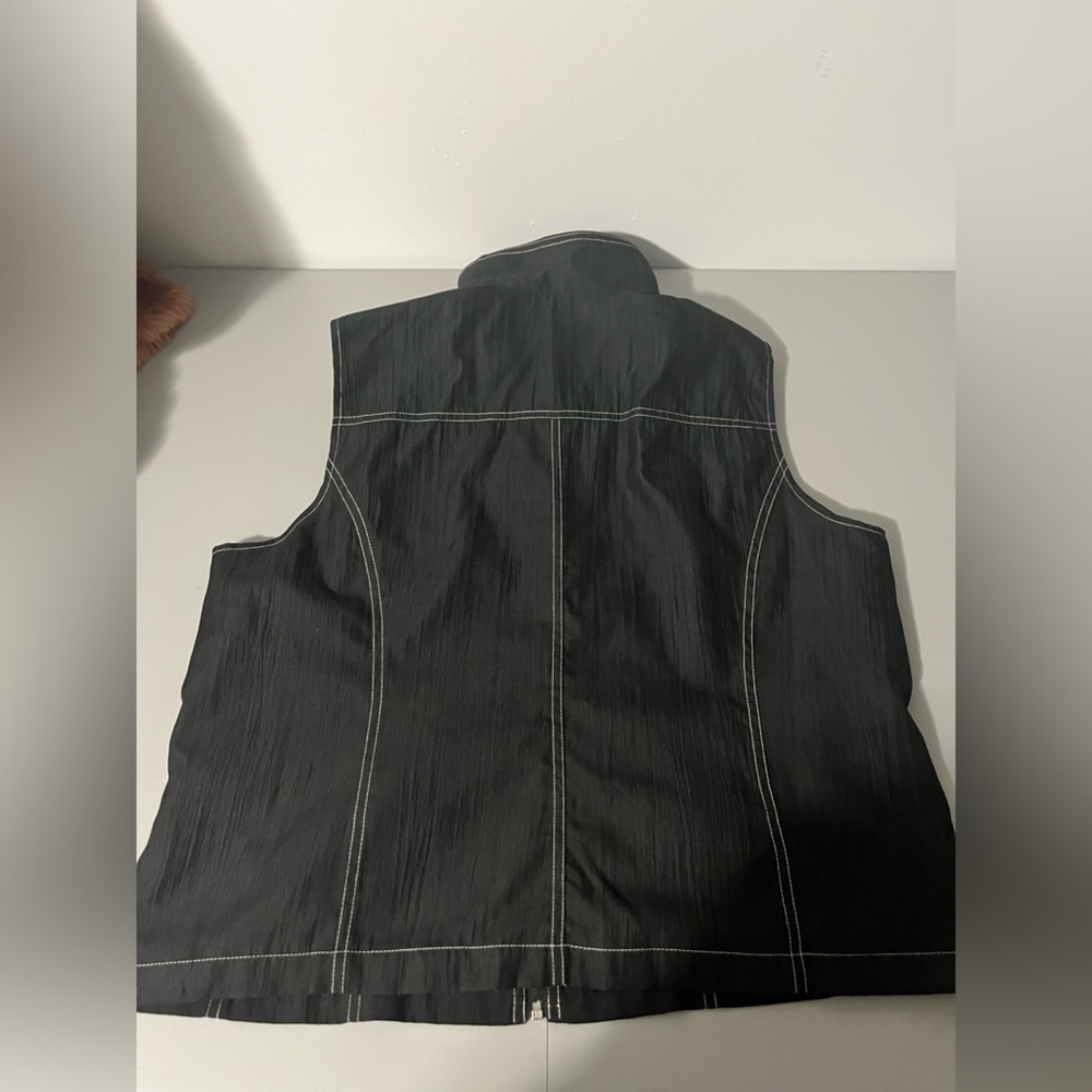 3/25$ (Mix)Alia Sleeveless Vest, Vintage Vest, Alia Petite, Black - Picture 9 of 15